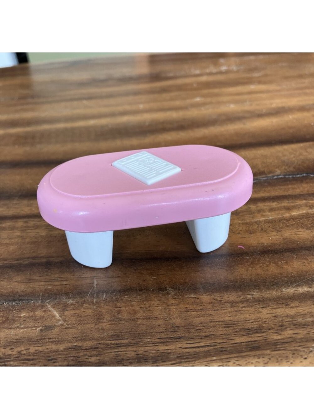 Vintage Little Tikes Place Dollhouse Furniture Pink & White Coffee Table